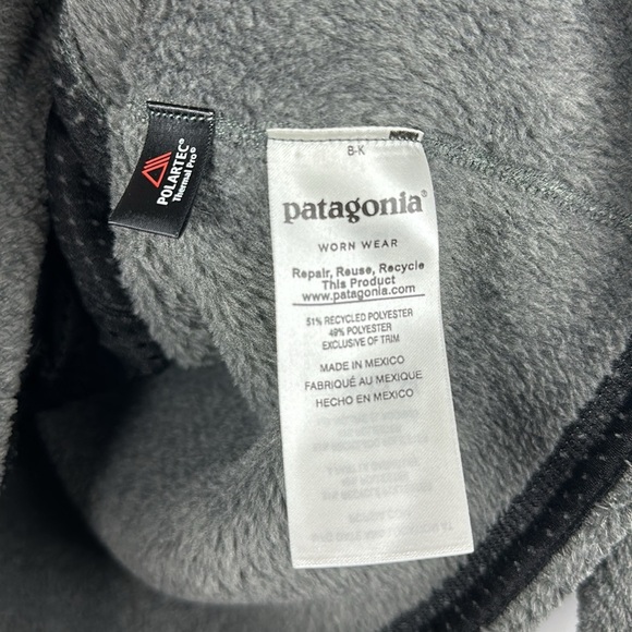 Patagonia Women's Grey Blue Jacket Tool Snap T Fleece Pullover- Size Medium - Picture 8 of 9